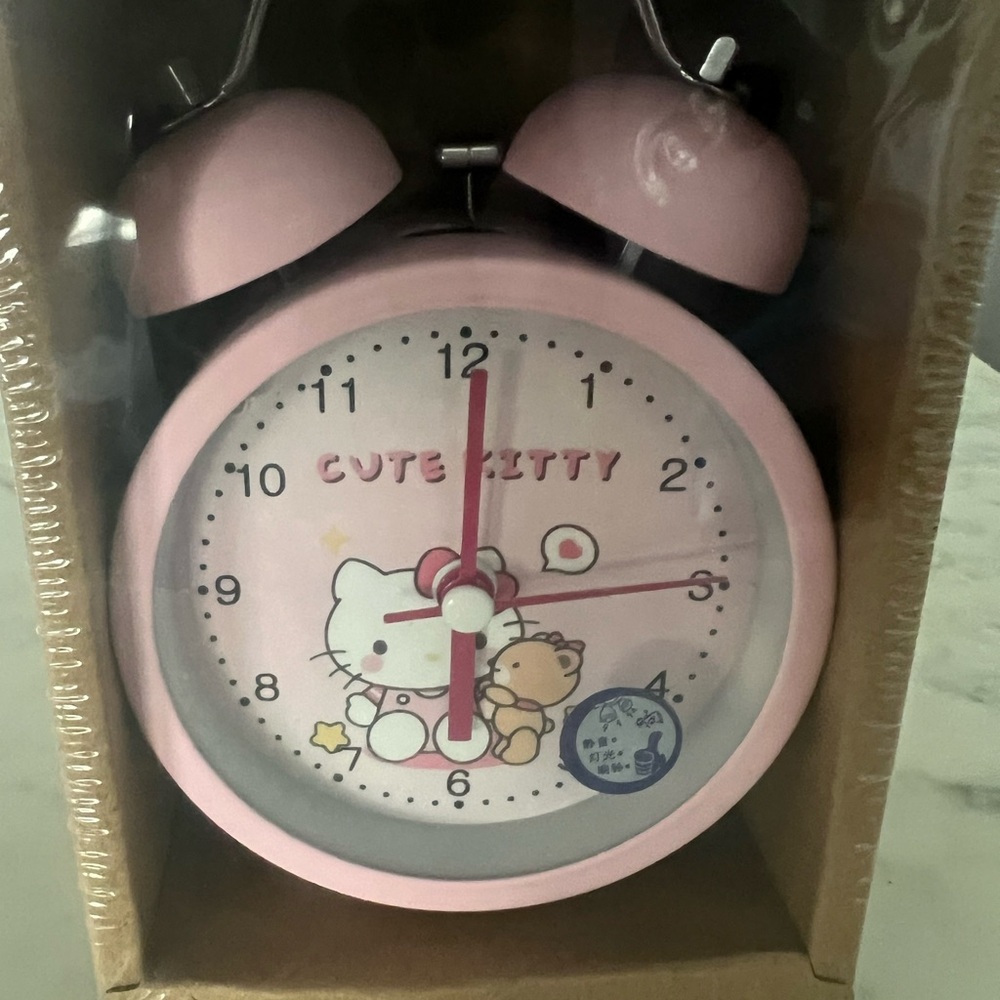 Cartoon Desktop Desktop Bell Alarm Clock Anime Cute Kitty Hello